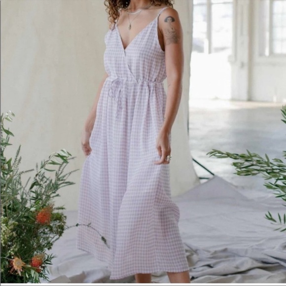 Christy Dawn Lincoln Dress In Lavender Gingham - Picture 2 of 13